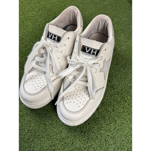 Vintage Havana White Sneakers with Silver Accents - Picture 2 of 10